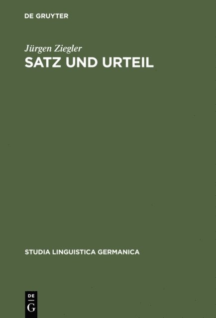 Jurgen Ziegler - Satz und Urteil, E-bok