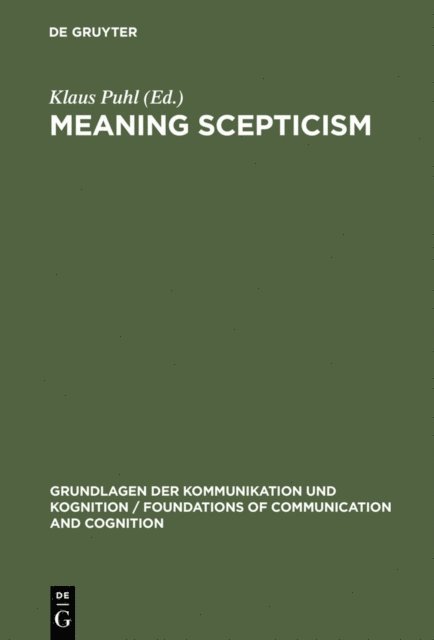 Klaus Puhl - Meaning Scepticism, E-bok