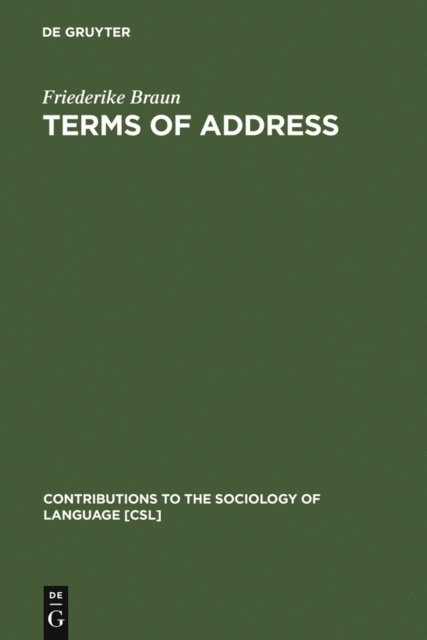 Friederike Braun - Terms of Address, E-bok