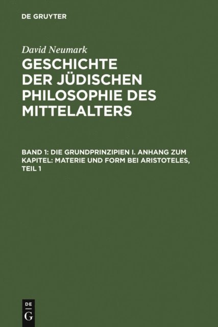 David Neumark - Geschichte der jüdischen Philosophie des Mittelalters, E-bok