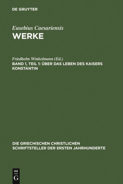 Friedhelm Winkelmann - Über das Leben des Kaisers Konstantin, E-bok