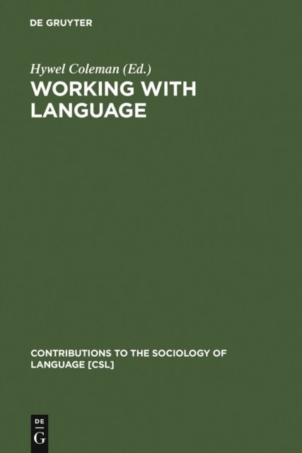 Hywel Coleman - Working with Language, E-bok