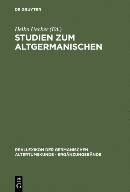 Heiko Uecker - Studien zum Altgermanischen, E-bok