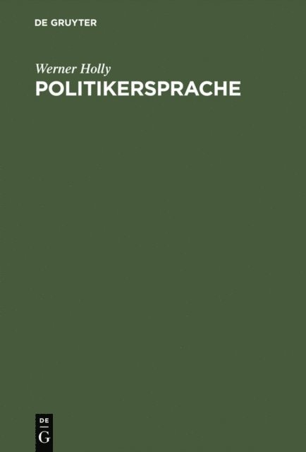 Werner Holly - Politikersprache, E-bok
