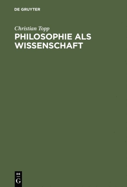 Christian Topp - Philosophie als Wissenschaft, E-bok