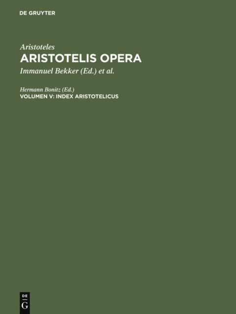 Hermann Bonitz - Index Aristotelicus, E-bok
