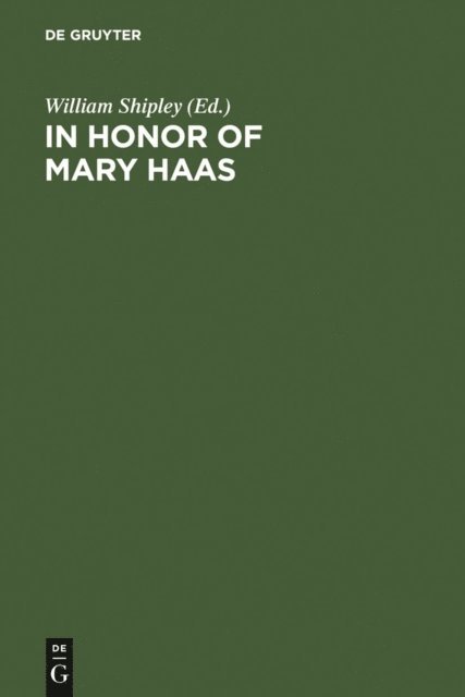 William Shipley - In Honor of Mary Haas, E-bok