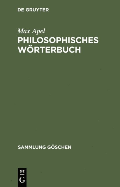 Max Apel, Peter Ludz - Philosophisches Wörterbuch, E-bok