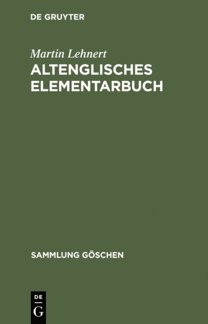 Martin Lehnert - Altenglisches Elementarbuch, E-bok
