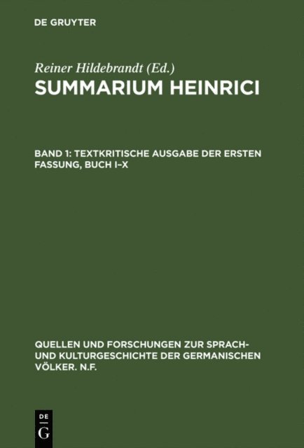 Reiner Hildebrandt - Textkritische Ausgabe der ersten Fassung, Buch I–X, E-bok