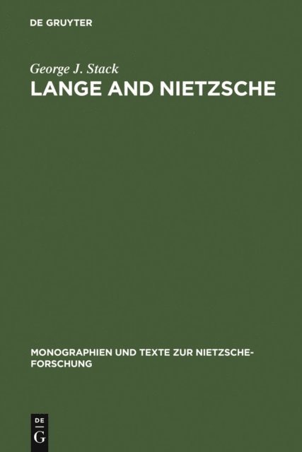 George J. Stack - Lange and Nietzsche, E-bok