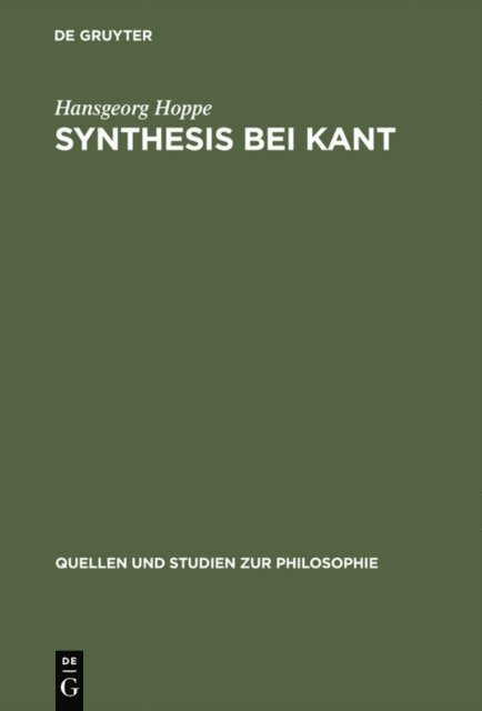 Hansgeorg Hoppe - Synthesis bei Kant, E-bok