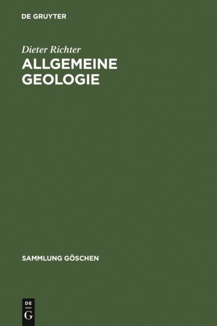 Dieter Richter - Allgemeine Geologie, E-bok