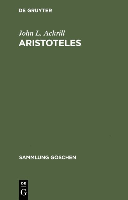 John L. Ackrill - Aristoteles, E-bok