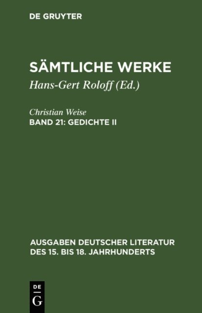 Christian Weise, John D. Lindberg - Gedichte II, E-bok