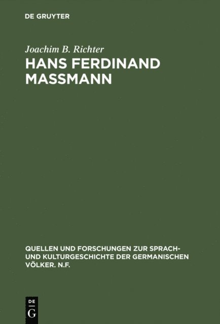 Joachim B. Richter - Hans Ferdinand Maßmann, E-bok