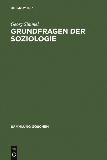 Georg Simmel - Grundfragen der Soziologie, E-bok