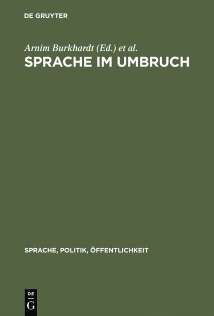 K. Peter Fritzsche, Arnim Burkhardt - Sprache im Umbruch, E-bok