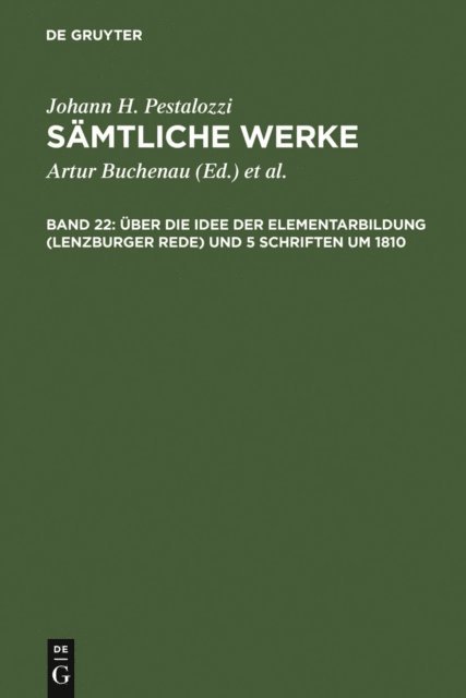 Emanuel Dejung - Über die Idee der Elementarbildung (Lenzburger Rede) und 5 Schriften um 1810, E-bok