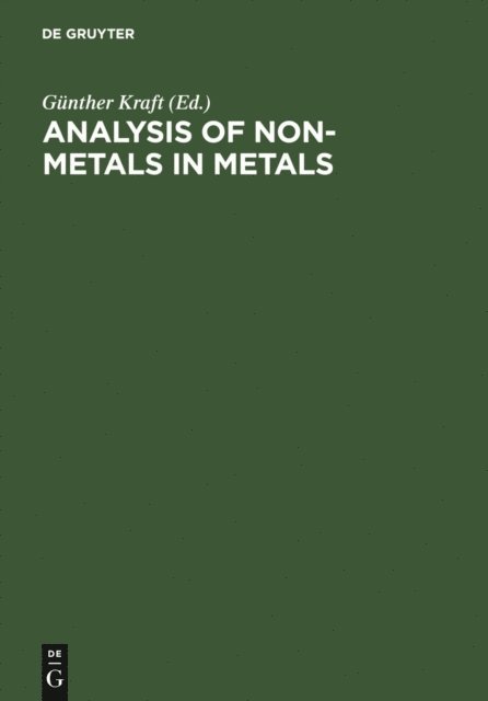 Gunther Kraft - Analysis of Non-Metals in Metals, E-bok