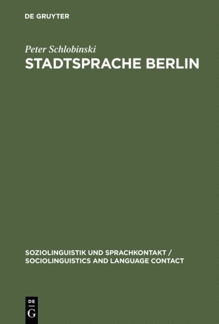 Peter Schlobinski - Stadtsprache Berlin, E-bok