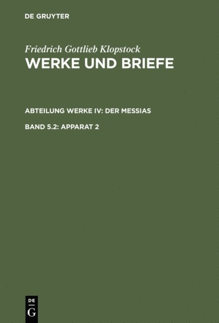 Friedrich Gottlieb Klopstock, Rose-Maria Hurlebusch, Klaus Hurlebusch, Horst Gronemeyer, Elisabeth Hopker-Herberg - Apparat 2, E-bok