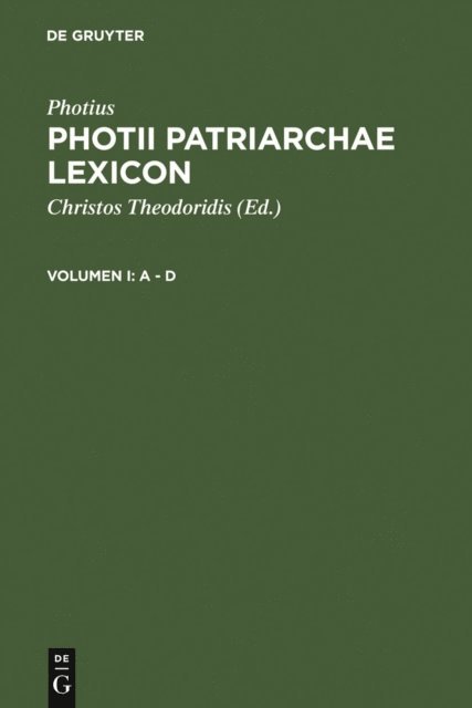 Photius, Christos Theodoridis - A - D, E-bok