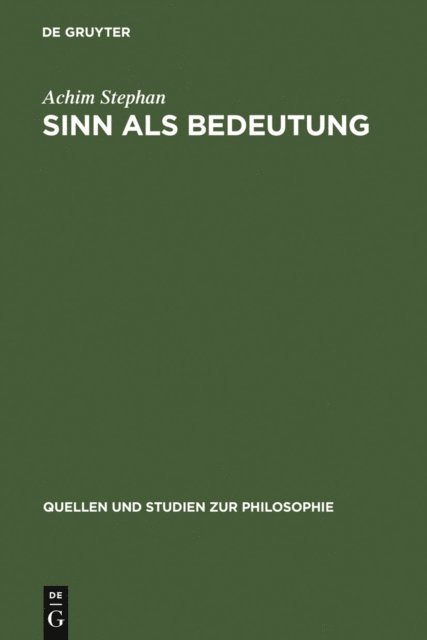 Achim Stephan - Sinn als Bedeutung, E-bok
