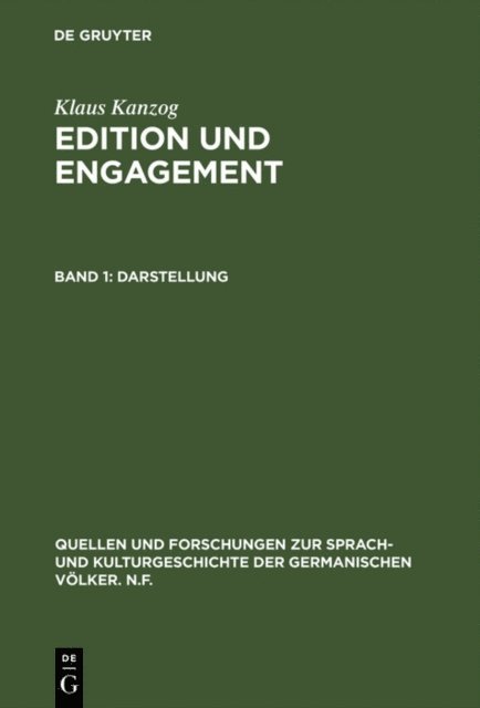 Klaus Kanzog - Darstellung, E-bok