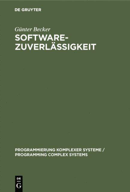 Gunter Becker - Softwarezuverlässigkeit, E-bok