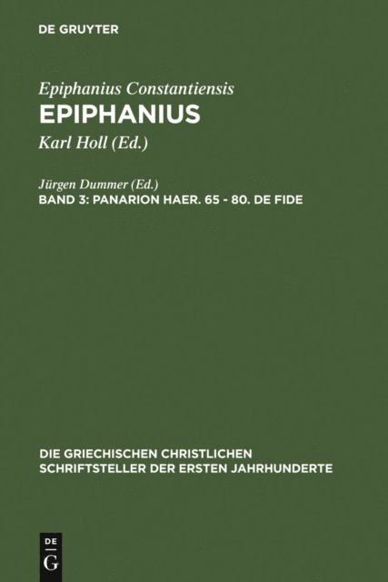 Jurgen Dummer - Panarion haer. 65-80. De fide, E-bok