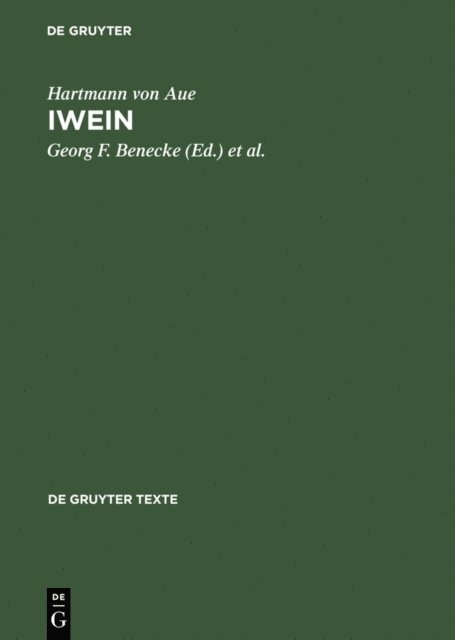 Hartmann von Aue, Ludwig Wolff, Karl Lachmann, Georg F. Benecke - Iwein, E-bok