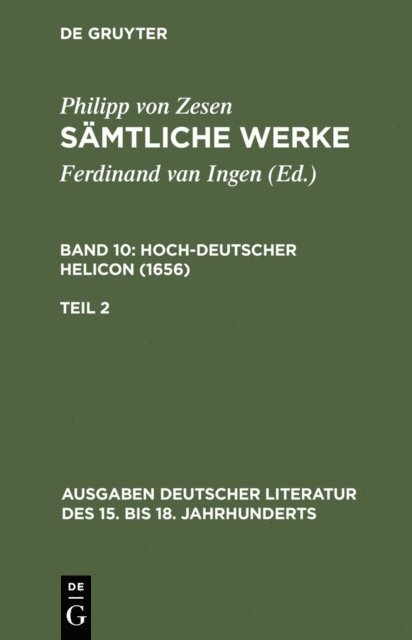 Philipp von Zesen, Ulrich Mache - Deutscher Helikon. Zweiter Teil, E-bok