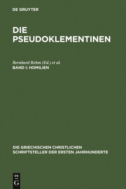 Georg Strecker, Bernhard Rehm - Homilien, E-bok