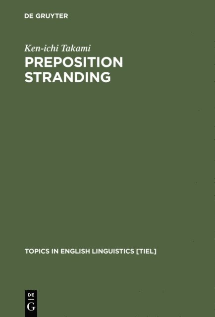Ken-ichi Takami - Preposition Stranding, E-bok