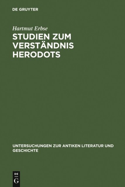 Hartmut Erbse - Studien zum Verständnis Herodots, E-bok