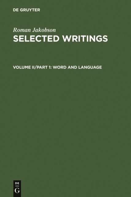 Roman Jakobson - Word and Language, E-bok