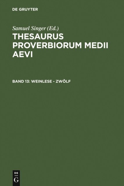 Kuratorium Singer der SAGW - Weinlese - zwölf, E-bok