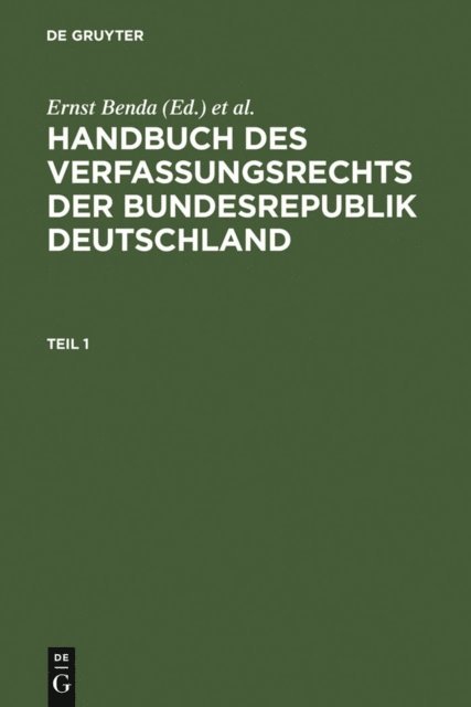 Hans-Jochen Vogel, Werner Maihofer, Ernst Benda - Handbuch des Verfassungsrechts der Bundesrepublik Deutschland, E-bok