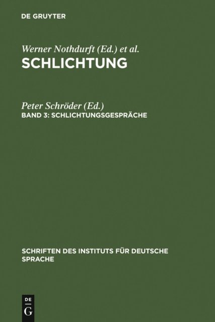 Peter Schroder - Schlichtungsgespräche, E-bok