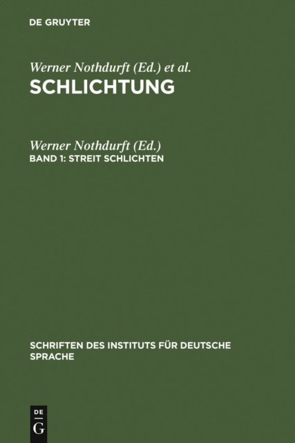 Werner Nothdurft - Streit schlichten, E-bok