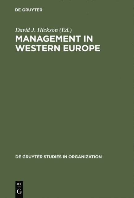 David J. Hickson - Management in Western Europe, E-bok