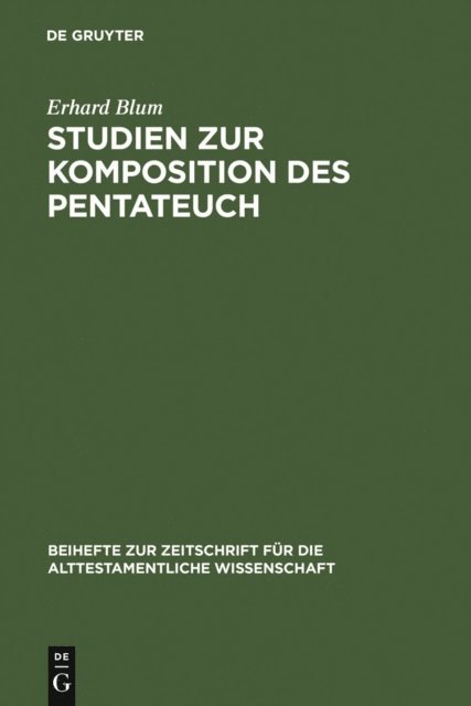 Erhard Blum - Studien zur Komposition des Pentateuch, E-bok