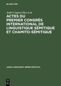 Actes du premier congräs international de linguistique sémitique et chamito-sémitique