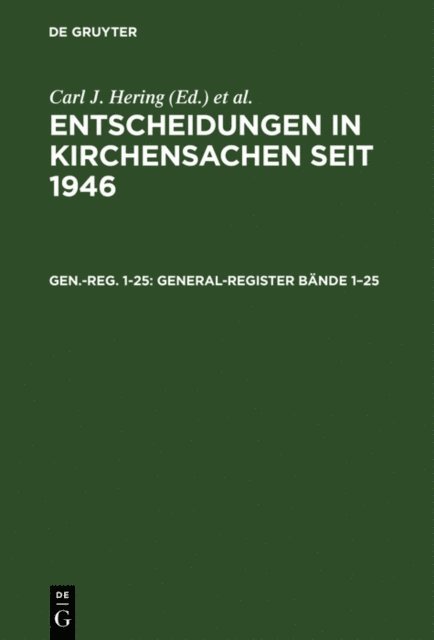 Norbert Diel, Manfred Baldus, Stefan Muckel - General-Register Bände 1–25, E-bok