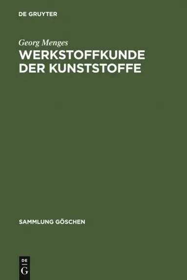 Georg Menges - Werkstoffkunde der Kunststoffe, E-bok