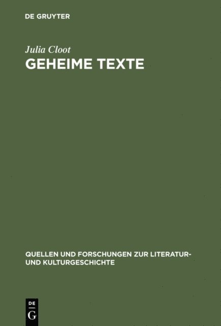 Julia Cloot - Geheime Texte, E-bok