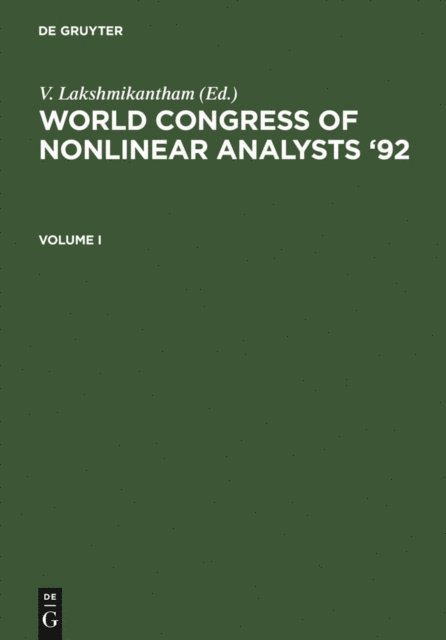 V. Lakshmikantham - World Congress of Nonlinear Analysts '92, E-bok