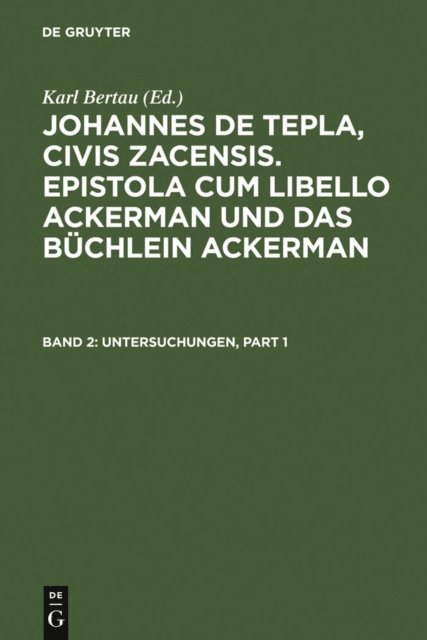 Karl Bertau - Untersuchungen, E-bok