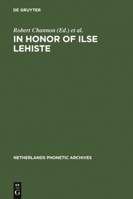 Linda Shockey, Robert Channon - In honor of Ilse Lehiste, E-bok